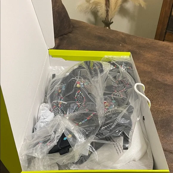 Gianni Bini Black Boots with Multicolor Embroidery - Picture 7 of 7